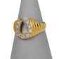 Pre-Owned 9ct Gold CZ Horseshoe Ring Size O.5
