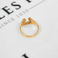 Pre-Owned 9ct Gold CZ Horseshoe Ring Size O.5
