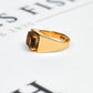 Pre-Owned 9ct Gold Round Smokey Quartz Ring Size G.5
