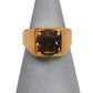 Pre-Owned 9ct Gold Round Smokey Quartz Ring Size G.5
