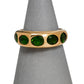 Pre-Owned 9ct Gold 5 Oval Chrome Diopside Band Ring Size N