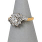 Pre-Owned 9ct Gold CZ Cluster Ring Size L