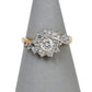 Pre-Owned 9ct Gold CZ Cluster Ring Size L