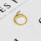 Pre-Owned 9ct Gold 2 Tone Heart Ring Size J.5