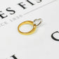 Pre-Owned 9ct Gold 2 Tone Heart Ring Size J.5