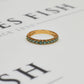 Pre-Owned 9ct Gold Chrysoberyl Half Eternity Ring Size N