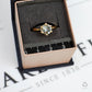 Pre-Owned 9ct Gold Quartz & Diamond Dress Ring Size N