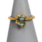 Pre-Owned 9ct Gold Quartz & Diamond Dress Ring Size N
