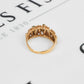 Pre-Owned 9ct Gold 6 Emerald Bark Design Ring Size O