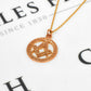 Pre-Owned 9ct Rose Gold Masonic Compass & Square Pendant