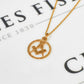 Pre-Owned 9ct Gold Masonic Compass & Square Pendant Small
