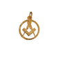 Pre-Owned 9ct Gold Masonic Compass & Square Pendant Small