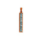 Pre-Owned 9ct Rose Gold & Blue Zircon Drop Pendant 