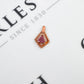 Pre-Owned 9ct Rose Gold Triangle Glass Filled Ruby Pendant