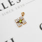 Pre-Owned 9ct Gold Chrysoberyl & White Zircon Pendant