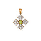 Pre-Owned 9ct Gold Chrysoberyl & White Zircon Pendant