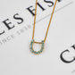 Pre-Owned 9ct Gold & Chrysoberyl Horseshoe Pendant