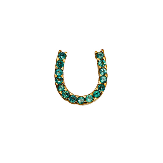 Pre-Owned 9ct Gold & Chrysoberyl Horseshoe Pendant