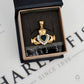 Pre-Owned 9ct Gold Agate & CZ Claddagh Pendant