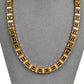 Pre-Owned 9ct Gold 3 Row Oval Link Necklace 20 Inch