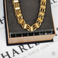 Pre-Owned 9ct Gold 3 Row Oval Link Necklace 20 Inch