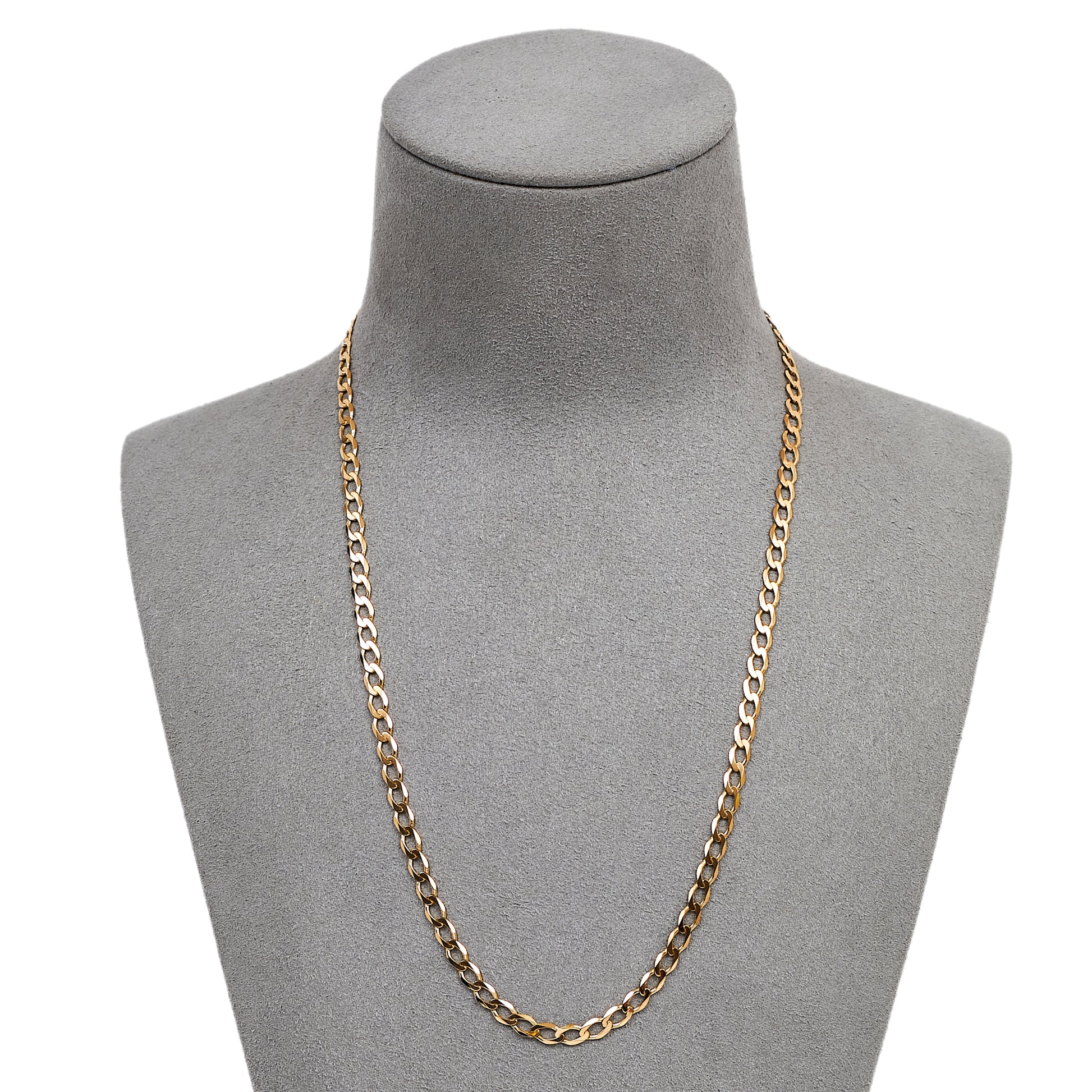 Pre-Owned 9ct Gold Curb Chain Necklace 18 Inch