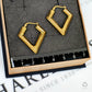 Pre-Owned 14ct Gold Diamond Shaped Creole Hoop Earrings