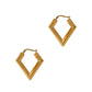 Pre-Owned 14ct Gold Diamond Shaped Creole Hoop Earrings