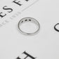 Pre-Owned 9ct White Gold Mens 3 Diamond Band Ring Size X