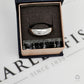 Pre-Owned 9ct White Gold Mens 3 Diamond Band Ring Size X
