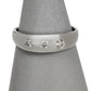 Pre-Owned 9ct White Gold Mens 3 Diamond Band Ring Size X