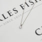 Pre-Owned 9ct White Gold & Diamond Pendant Necklace 18 Inch