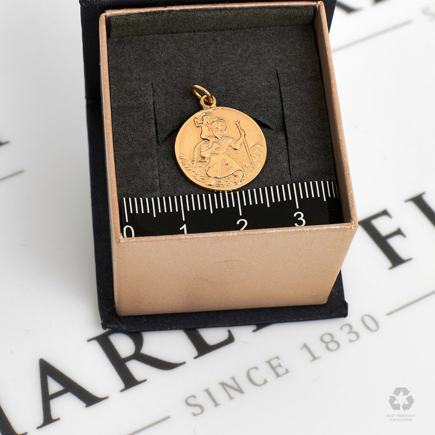 Pre-Owned 9ct Gold St Christopher Pendant 23mm x 16mm