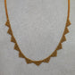 Pre-Owned 14ct Gold Bead Triangle Design Collar Necklace