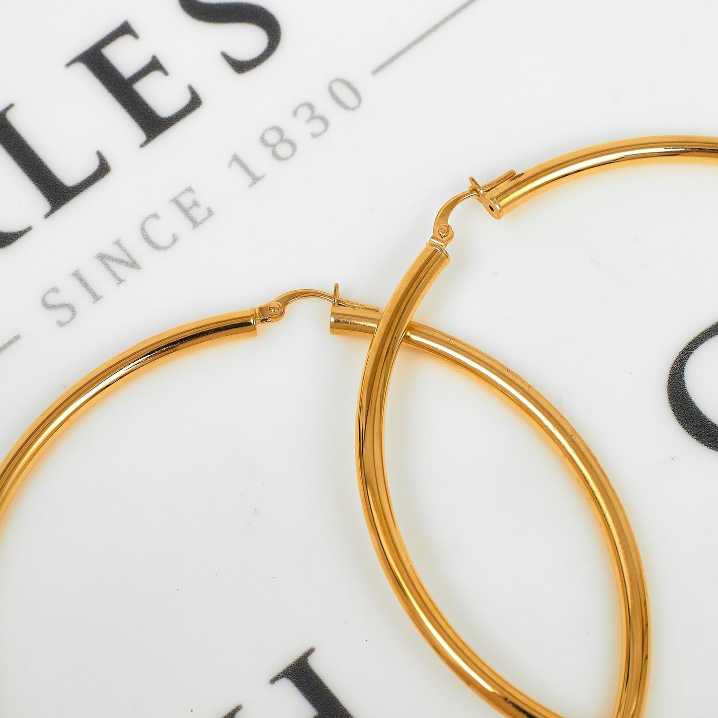 Pre-Owned 18ct Gold Oversized Creole Hoop Earrings
