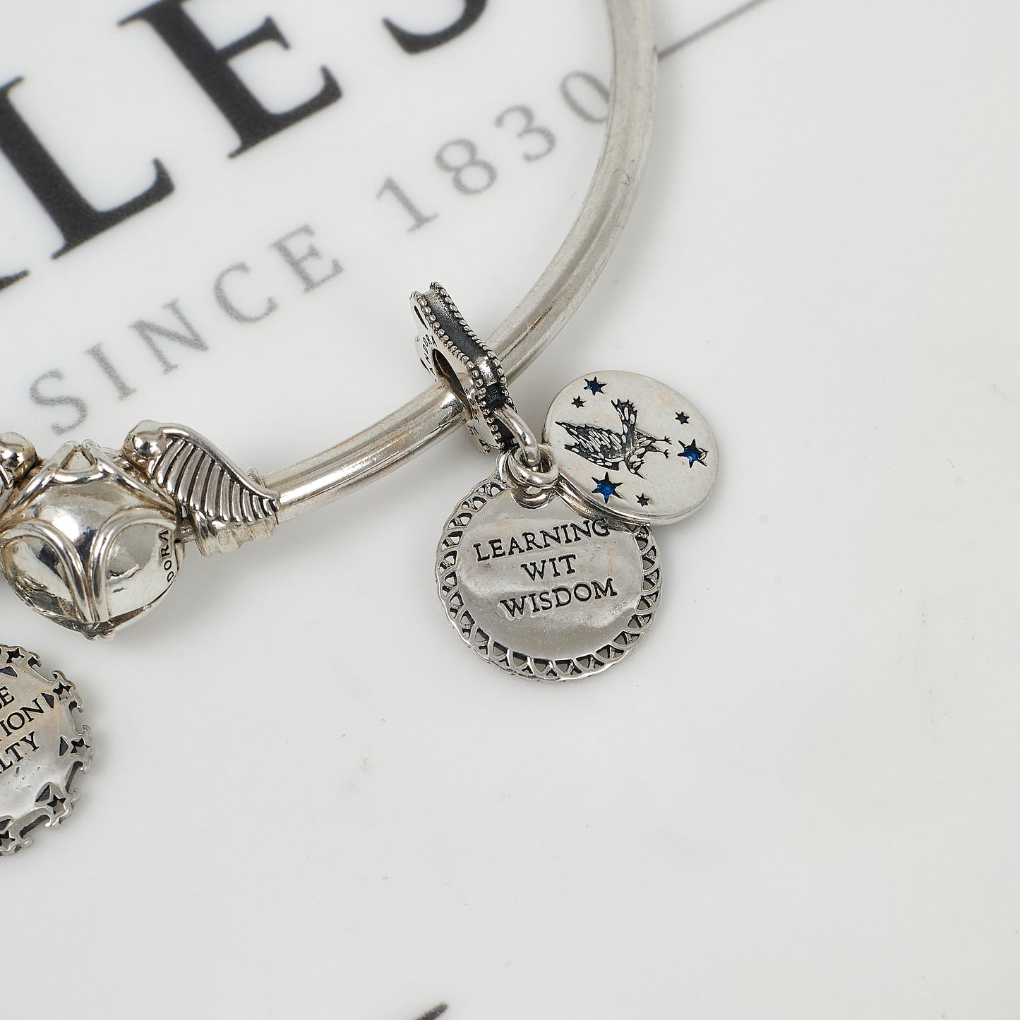 Pre-Owned Silver PANDORA Moments Harry Potter Golden Snitch Bangle