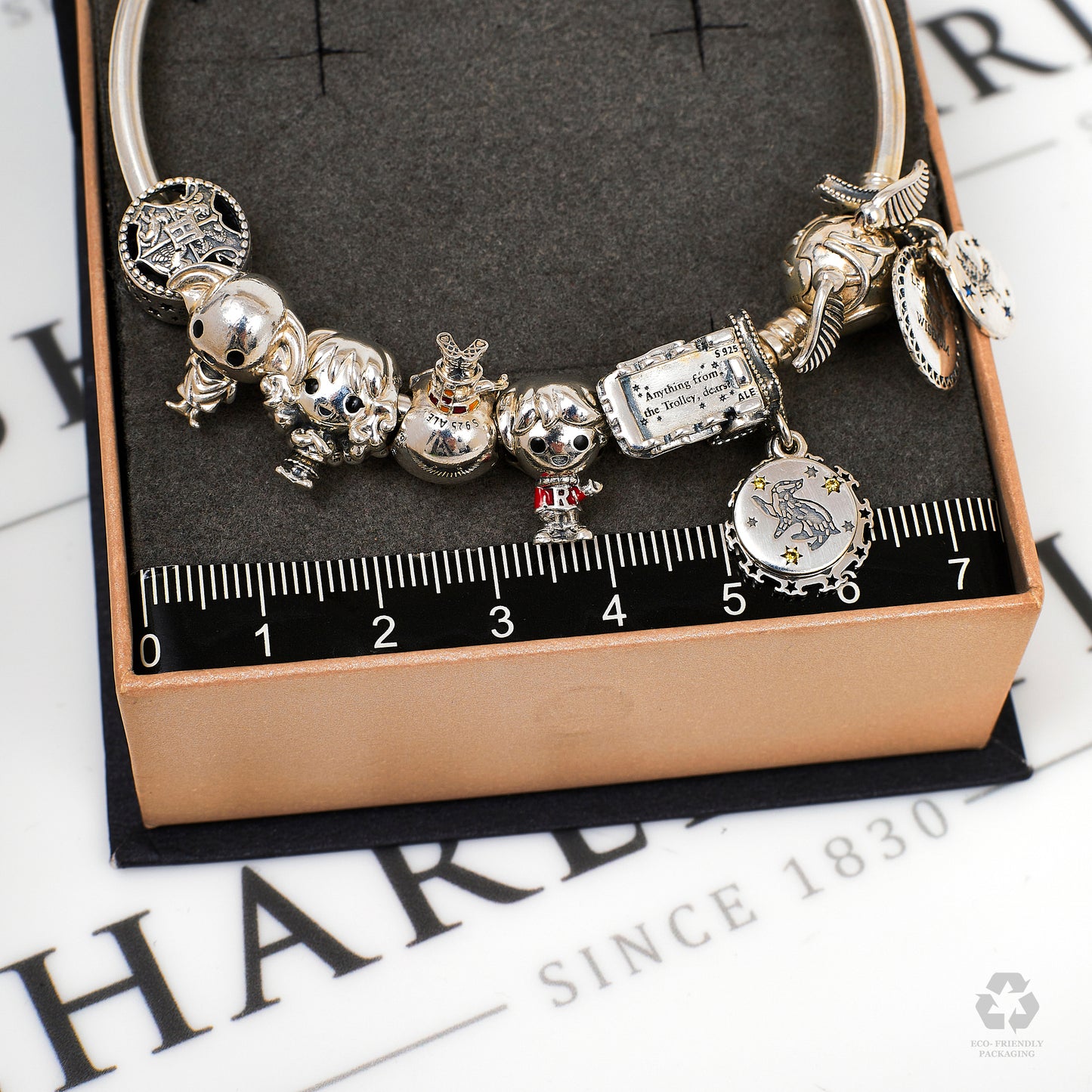 Pre-Owned Silver PANDORA Moments Harry Potter Golden Snitch Bangle