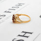 Pre-Owned 9ct Gold Spessartine Garnet Cluster Ring Size N