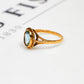 Pre-Owned 9ct Gold Oval Blue Topaz Ring Size K