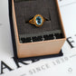 Pre-Owned 9ct Gold Oval Blue Topaz Ring Size K