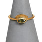 Pre-Owned 9ct Gold Quartz Evil Eye Ring Size P