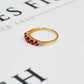 Pre-Owned 9ct Gold Beryllium Treated Sapphire & Diamond Ring