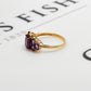 Pre-Owned 9ct Gold Amethyst & Diamond Ring Size N