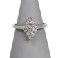 Pre-Owned 9ct White Gold Rhombus Shape Diamond Cluster Ring