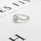 Pre-Owned 9ct White Gold & 4 Diamond Crossover Ring