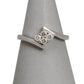 Pre-Owned 9ct White Gold & 4 Diamond Crossover Ring