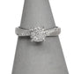 Pre-Owned 9ct White Gold 9 Illusion Set Diamond Ring Size L