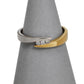 Pre-Owned 9ct Gold 2 Tone 3 Diamond Crossover Ring Size N