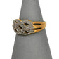 Pre-Owned 9ct Gold & Diamond Celtic Plait Band Ring Size M
