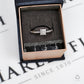 Pre-Owned 9ct White Gold Square Diamond Ring Shoulders Set